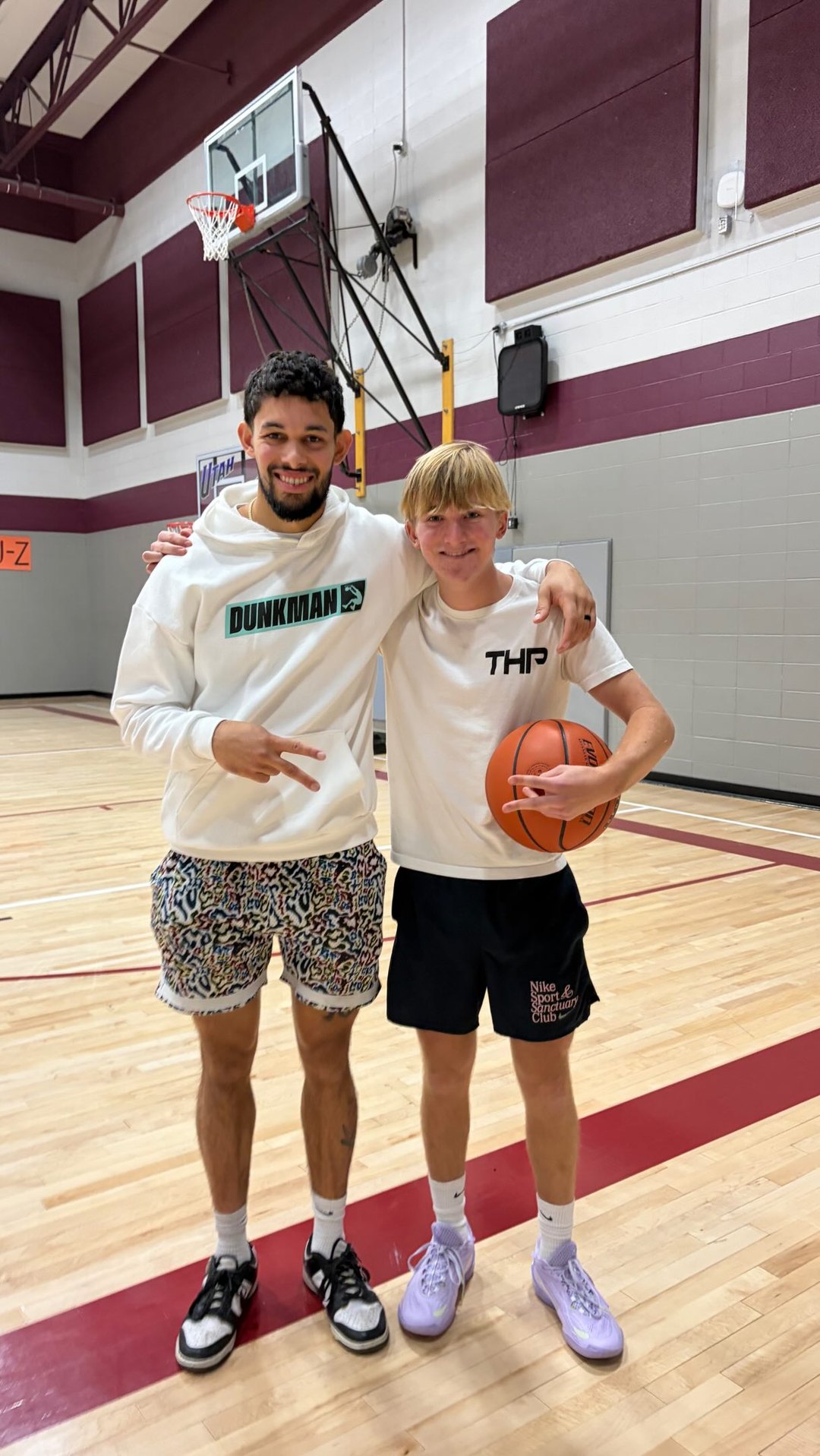 Deane Hirons with coach Isaiah Rivera